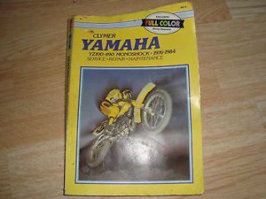 Clymer yamaha yz 100 490 monoshock service repair manual maintenance 1976-1984