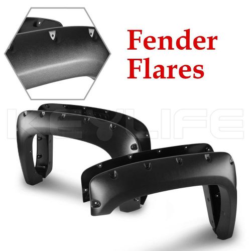 Pocket rivet style fender flares abs kits for 07-13 chevy silverado 1500/2500hd