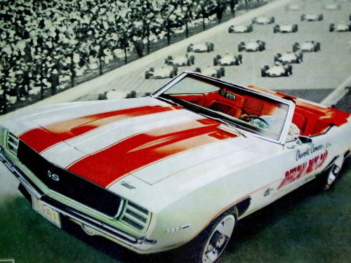 1969 chevy camaro ss 350 convertible pace car vintage ad-print/poster/picture/rs