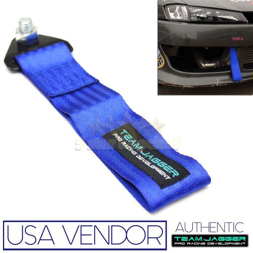 For dodge cars! usa sporty 14mm alloy bolts front tow pulling strap metal blue