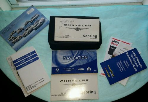2008 chrysler sebring owner&#039;s manual  with case