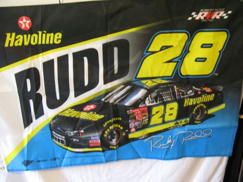 Nascar texaco havoline ricky rudd #28 flag banner