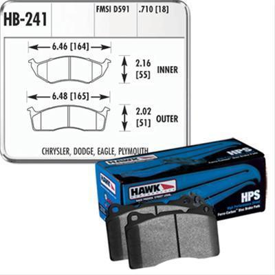 Hawk performance brake pads ferro-carbon hps front chrysler dodge eagle plymouth