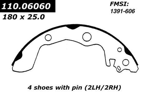 Centric 111.06060 brake pad or shoe, rear-new brake shoe-preferred