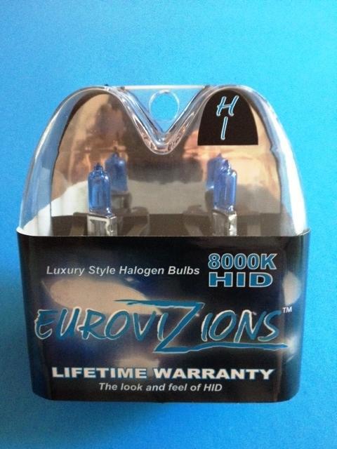 White/blue tint h1 xenon hid look low beam headlights bulbs 8000k "new"