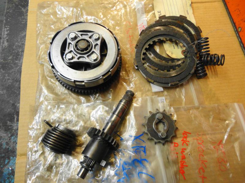 Honda xr80 100 clutch kickstart sprocket parts lot#3 plates and springs xr100 80