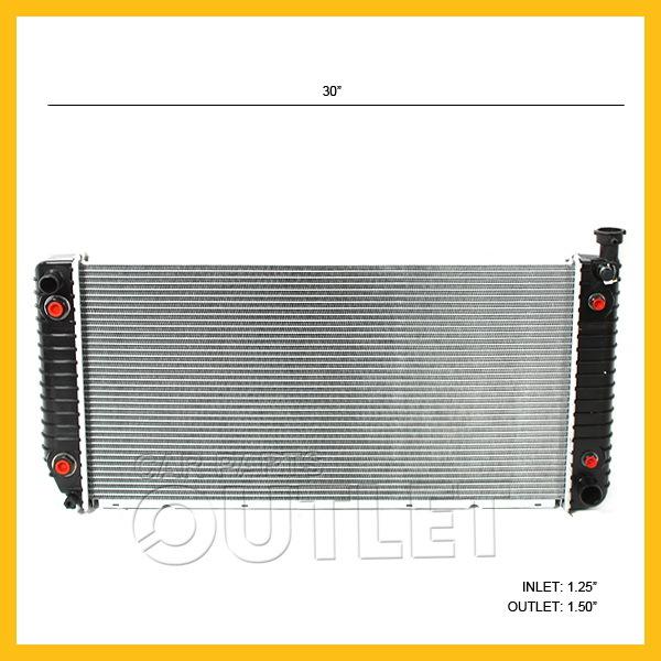 99 00 cadillac escalade ext cooling radiator 8cyl 5.7l w/eoc 94 yukon 1-1/4"core