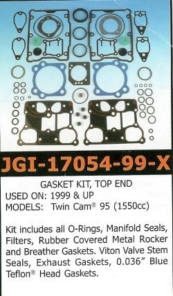 James 1999-04 twin cam 1550 95" top end set - close out