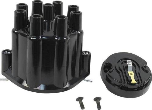 Pertronix flame thrower cap &amp; rotor kit with female terminals - black