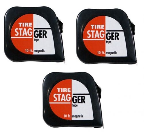 Tire stagger tape measures (3-pack) 10 foot lengths racing tires imca mods