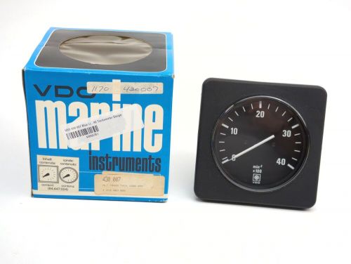 Vdo 430 007 blue line boat marine 3-3/8” (85mm) 4000 rpm 12/24v tachometer gauge