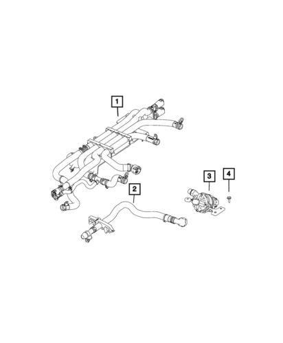 Genuine mopar auxiliary coolant pump 68643454aa