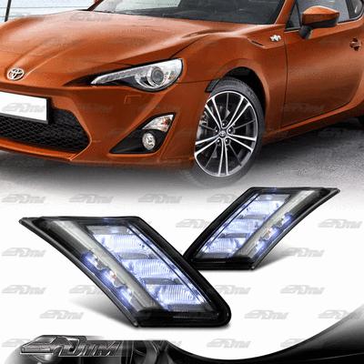 2013 subaru brz / scion fr-s smoked lens white led side marker light lamps