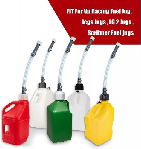 Racing fuel jug hose - gas can spout for 5 gallon with upgraded filter design...