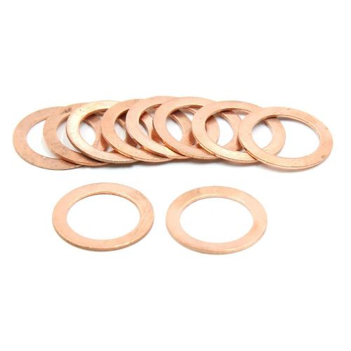 18mm inner dia copper washers car flat sealing plate gaskets rings 10pcs