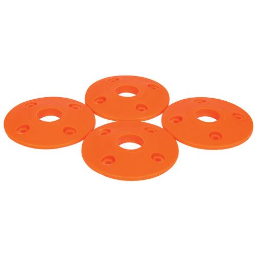 Fluorescent orange scuff plates plastic hood pin plates 4 pack racing off-road