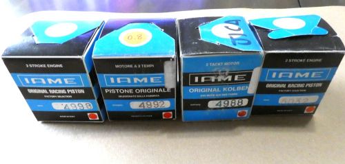 Vintage iame original racing piston lot of four (4) various sizes (lot 1 g0 kart