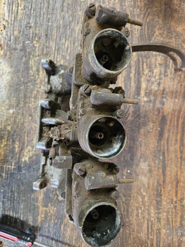 Saab 96 manifold triple solex carburetor 2 stroke 3 cylinder motor carb oem