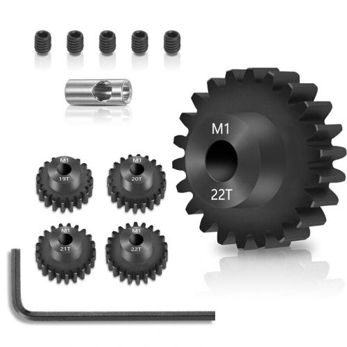 Pinion set, m1 pinion made of hardened metal steel, fits 5mm rc motor5410-