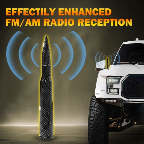 Carbon fiber 50 cal antenna bullet for ford, dodge&amp;ram f150 f250 f350 antenna p