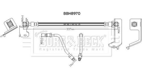 Brake hose fits hyundai i20 gb 1.2 rear left 2014 on g4la hydraulic b&amp;b quality