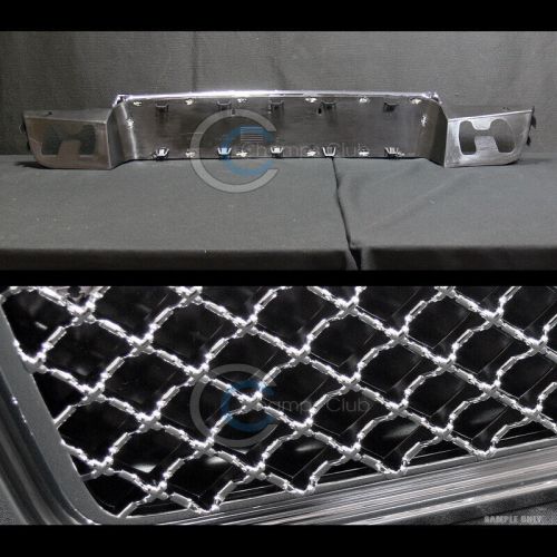 Fits 07-14 gmc yukon/xl/denali chrome mesh front lower bumper grill grille guard