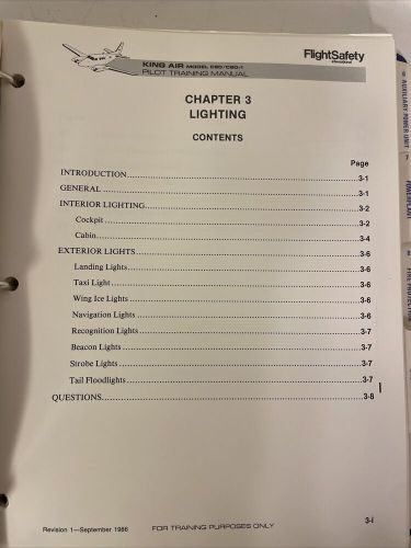 Flight safety international king air pilot training manual models c90/c90-1