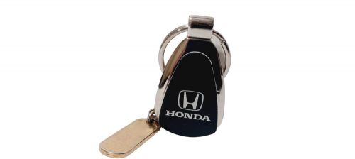 Honda black teardrop authentic logo key chain fob ring officially licensed