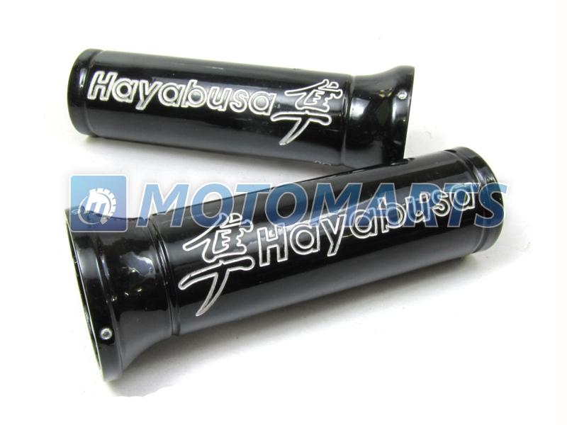 7/8" 22mm black hand grips for suzuki gsx r 1300 gsxr 1300 hayabusa engraved