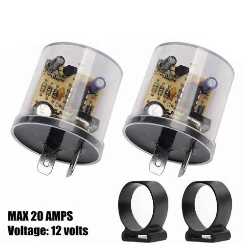 2pcs 2-pin variable car led turn signal light flasher blinker relay ef32 20 amps