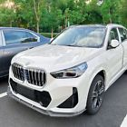 Fit bmw x1 u11 u12 m sport 2023 2024 front bumper spoiler lip carbon fiber look