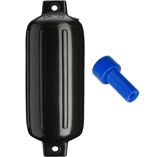 Polyform g-6 twin eye fender 11&#034; x 30&#034; - black w/adapter