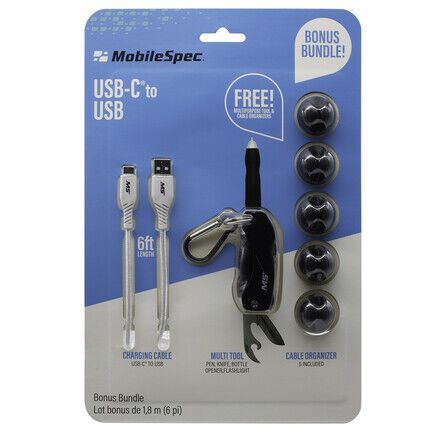 Mobile spec mbsv03202 usb charging cable   usb c to usb cable, 6 ft., with 5