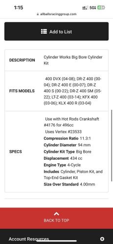 Cylinder works complete cylinder kit