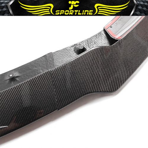 Fits 17-23 tesla model 3 track pack style front bumper lip gloss carbon fiber