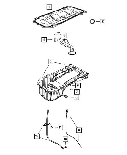 Genuine mopar engine oil level indicator 4792872af