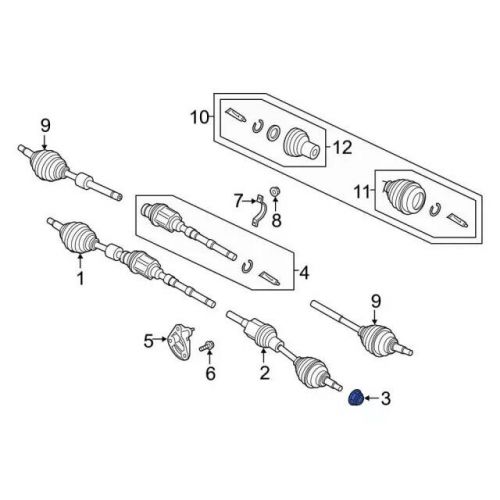 Genuine ford axle nut ccpz-3b477-c