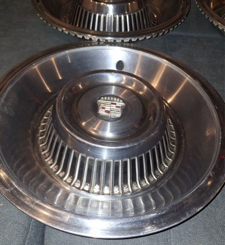 1963 1964 cadillac deville fleetwood eldorado wheel cover hubcaps set of 4