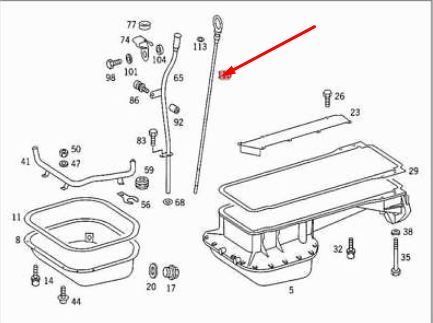 Mb e-class w211 oil measuring rod a2710100372 1.8 petrol 135 kw new original-
