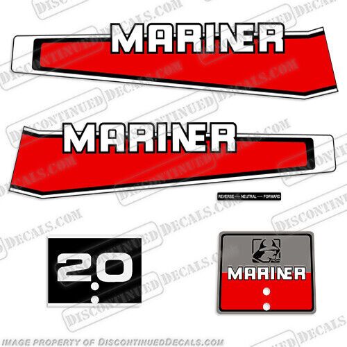 Fits mariner 20hp decal kit 1977-1989