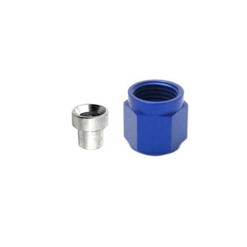 Nx-80090 nitrous express fitting, 3an b-nut &amp; sleeve, blue, each