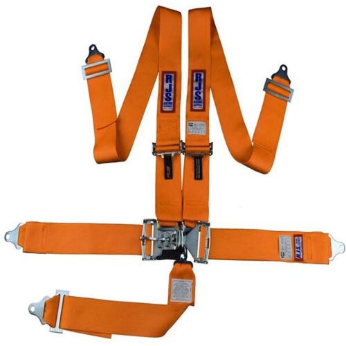 R.j.s. safety equipment 1131005 5-point latch and link racing harness orange