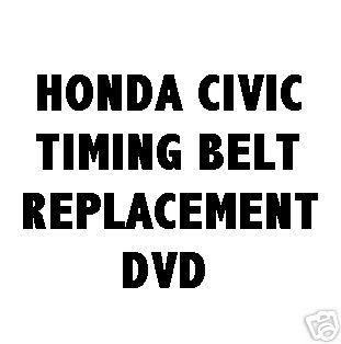 1988-2000 honda civic timing belt water pump manual dvd   