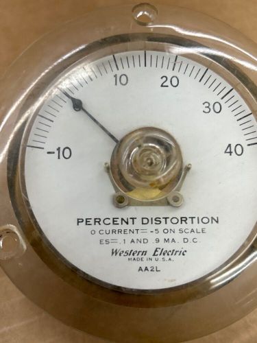 Western electric percent distortion &amp; bias meter