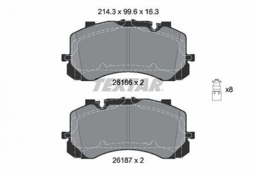 For bentley bentayga 2015- textar front axle brake pads 4m0698151ak 4m0698151ae