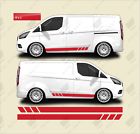 Fits ford transit custom l1 swb - side stripe van decals vinyl graphic stickers