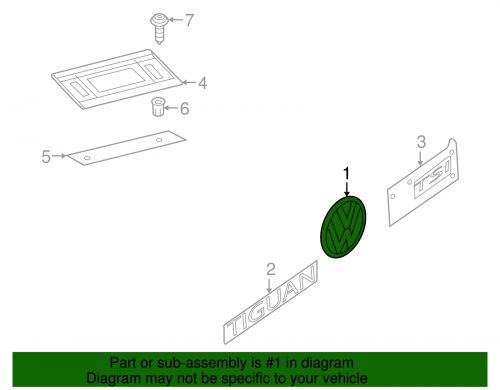 Genuine volkswagen emblem 5na-853-630-c-dpj