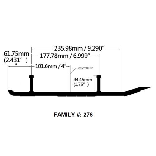 Bottom line 4&#034; carbides runners skags for polaris shur-steer fits 1993-2005