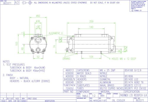 Thermex oil cooler type 2324h