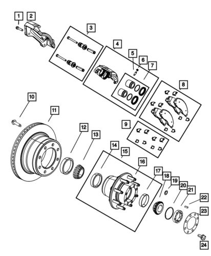 Genuine mopar wheel bearing cup inner 68049099aa